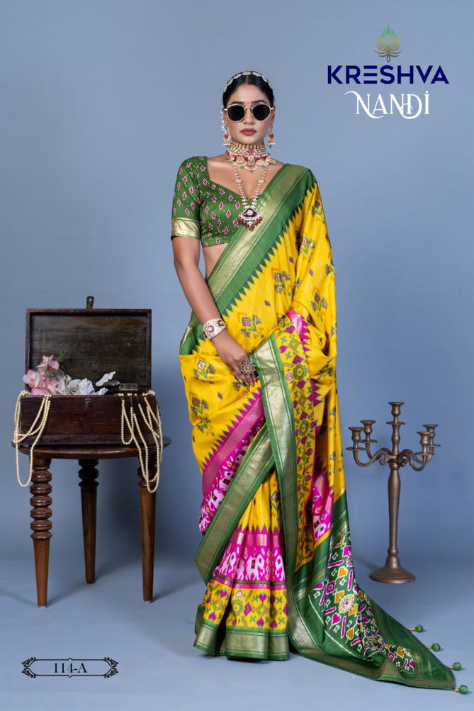 Nandi By Kreshva Pv Silk Printed Saree Wholesale Shop In Surat